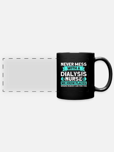 Krankenschwestern Dialyse Behandlung Krankenpflege - Panorama-Tasse farbig - Schwarz