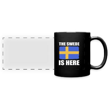 Sweden Swedish - Full Colour Panoramic Mug - black - Front