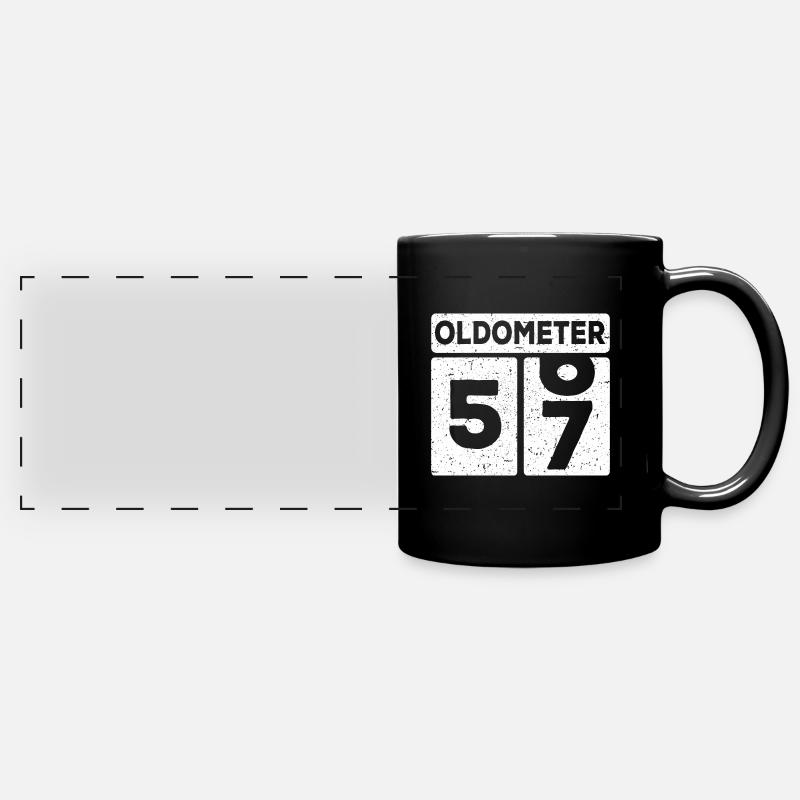 57e anniversaire 57 ans drôle 57e anniversaire - Mug panoramique uni - noir