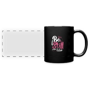 Christianity Be Still Psalm 46 10 Christian Gift - Full Colour Panoramic Mug - black - Front