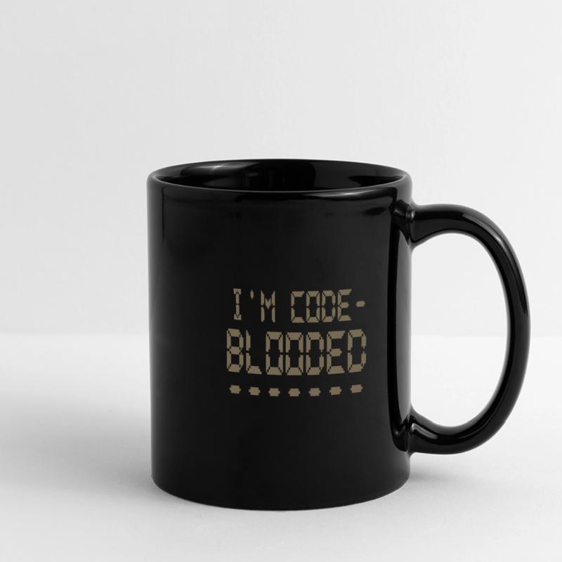 Computer Programming I'm Code Blooded Programmer Full Colour Panoramic Mug