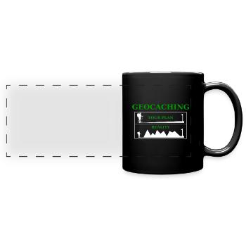 Geocaching - Full Colour Panoramic Mug - black - Front