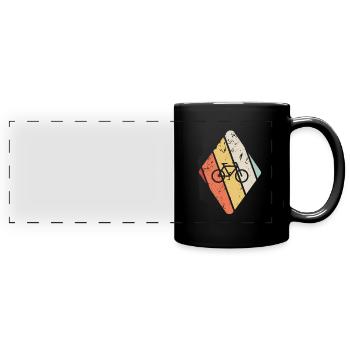 Cadeau pour le cyclisme : les pistes cyclables - Mug panoramique uni - noir - Devant