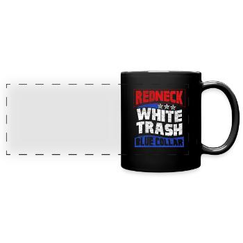 Redneck Trailer Park Gift I Caravan - Full Colour Panoramic Mug - black - Front