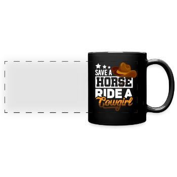 Redneck Trailer Park Gift I Caravan - Full Colour Panoramic Mug - black - Front