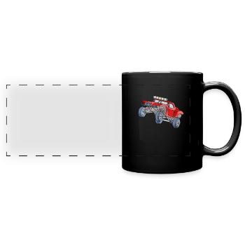 Cooles Strandbuggy Modellauto UTV RC Auto Geschenk - Panorama-Tasse farbig - Schwarz - Vorne