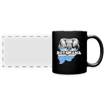 Botswana Africa Flag Flag - Full Colour Panoramic Mug - black - Front