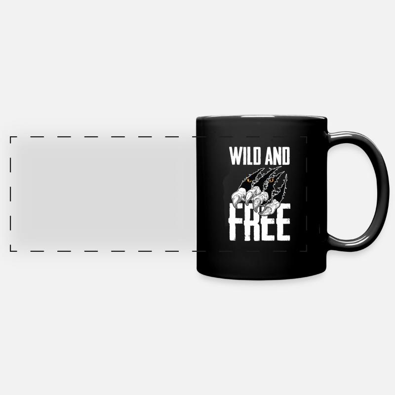 Tiger - Panorama-Tasse farbig - Schwarz