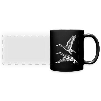 Flight duck - Full Colour Panoramic Mug - black - Front