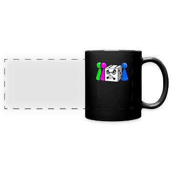 Brettspiel - Panorama-Tasse farbig - Schwarz - Vorne