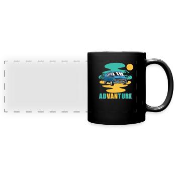 Camper Bus Caravan Camper Bus - Mug panoramique uni - noir - Devant