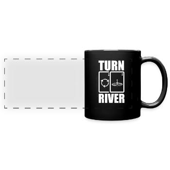 Joueur de poker Texas Holdem - Mug panoramique uni - noir - Devant