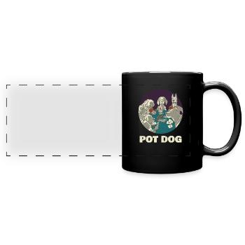 Joueur de poker Texas Holdem - Mug panoramique uni - noir - Devant