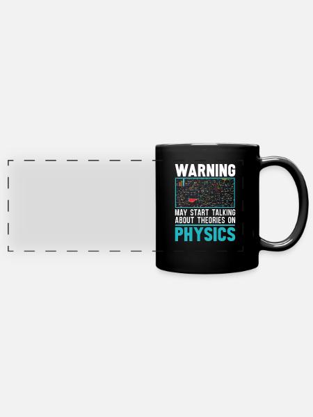 Physik Physiker - Panorama-Tasse farbig - Schwarz