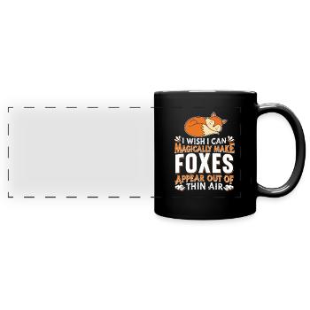 Fox - Full Colour Panoramic Mug - black - Front