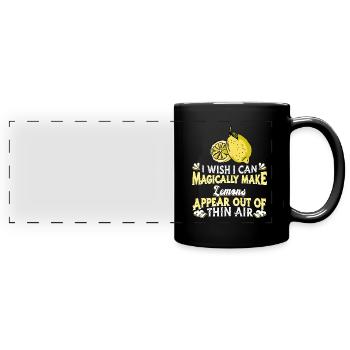 Citron Agrumes Lime - Mug panoramique uni - noir - Devant