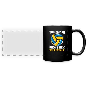 Volleyball Beachvolleyball - Panorama-Tasse farbig - Schwarz - Vorne