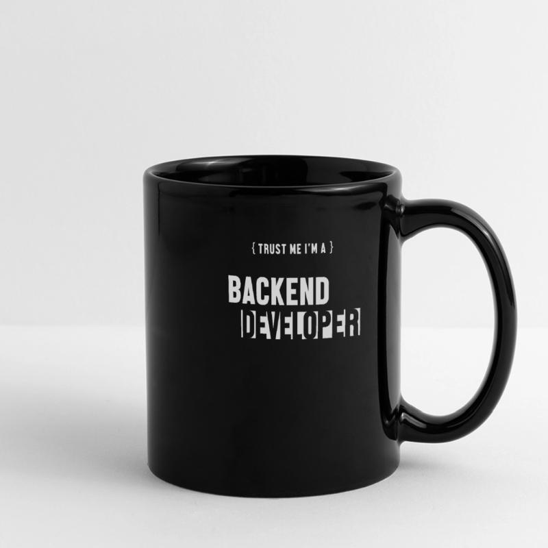 Trust Me I'm Backend Developer Coder Programmer Mug panoramique uni