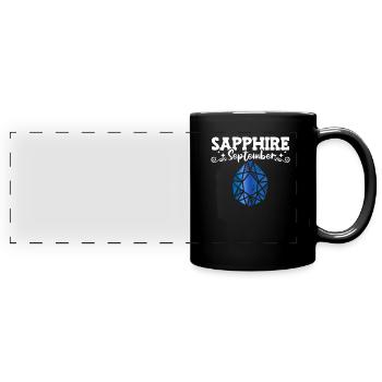 Gemstones - Full Colour Panoramic Mug - black - Front