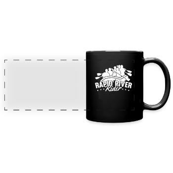Rafting Canoë Kayak d’eau vive - Mug panoramique uni - noir - Devant