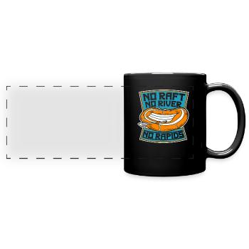 Rafting Canoë Kayak d’eau vive - Mug panoramique uni - noir - Devant