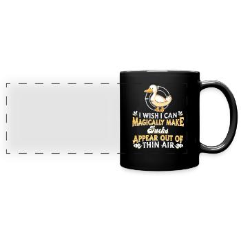 Duck shooting - Full Colour Panoramic Mug - black - Front