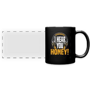 Tontechniker Sound Audio Engineer - Panorama-Tasse farbig - Schwarz - Vorne