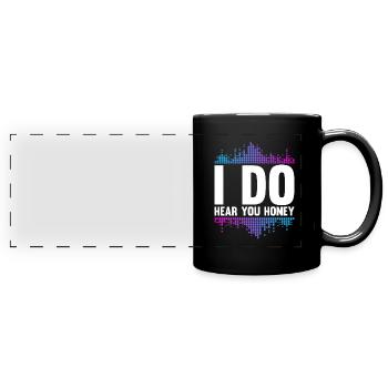 Tontechniker Sound Audio Engineer - Panorama-Tasse farbig - Schwarz - Vorne