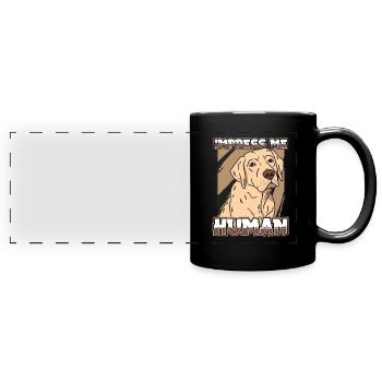 Chien Labrador - Mug panoramique uni - noir - Devant