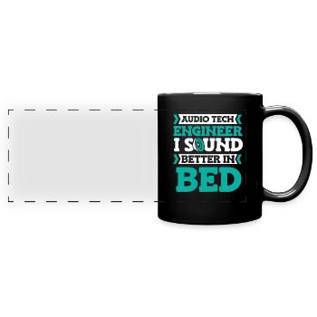Ingénieur du son Tontechniker - Mug panoramique uni - noir - Devant