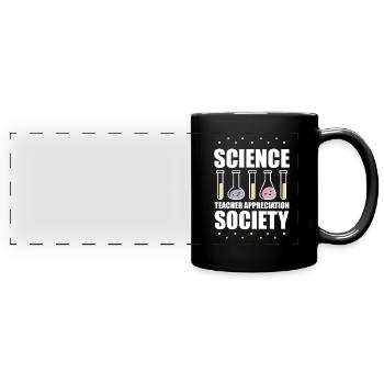 Wissenschaft Wissenschaftler Gesellschaft - Panorama-Tasse farbig - Schwarz - Vorne