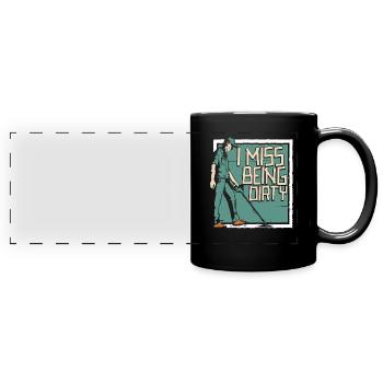 Prospectors Digging Treasure - Full Colour Panoramic Mug - black - Front