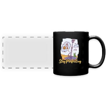 Prospectors Digging Treasure - Full Colour Panoramic Mug - black - Front