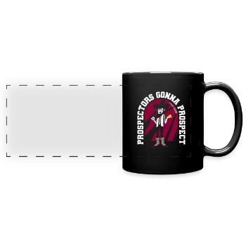 Prospectors Digging Treasure - Full Colour Panoramic Mug - black - Front