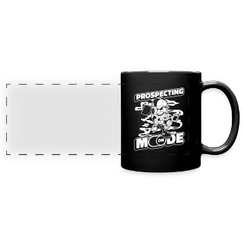 Prospectors Digging Treasure - Full Colour Panoramic Mug - black - Front