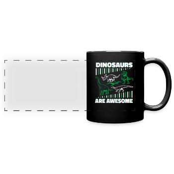 Dinosaure Dinosaure adulte - Mug panoramique uni - noir - Devant