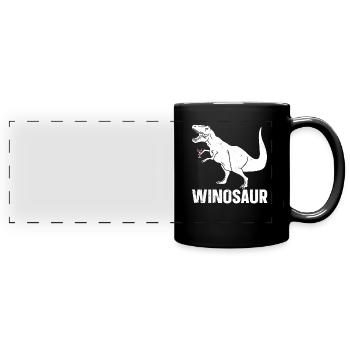 Dinosaurier Erwachsener Dinosaurier - Panorama-Tasse farbig - Schwarz - Vorne
