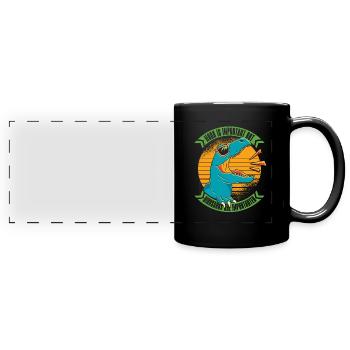 Dinosaurier Erwachsener Dinosaurier - Panorama-Tasse farbig - Schwarz - Vorne
