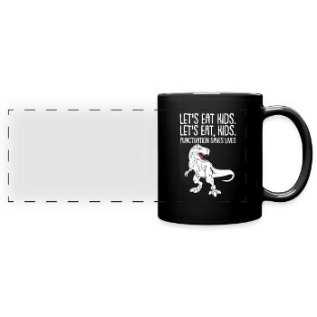 Dinosaure Dinosaure adulte - Mug panoramique uni - noir - Devant