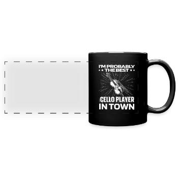 Cello Cellist Funny - Full Colour Panoramic Mug - black - Front