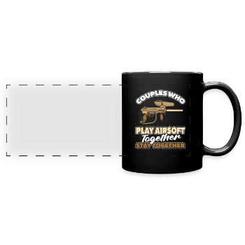 Airsoft Pair - Full Colour Panoramic Mug - black - Front