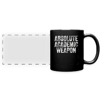 Students Absolute Academic Weapon - Full Colour Panoramic Mug - black - Front