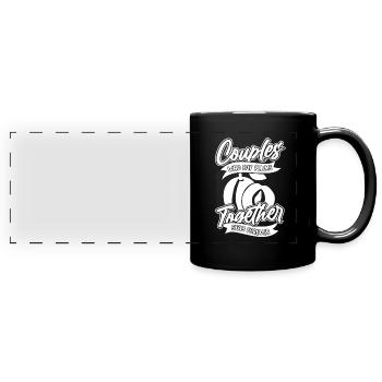Plum pair - Full Colour Panoramic Mug - black - Front