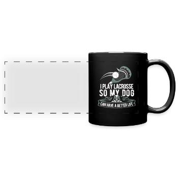 Chien de crosse - Mug panoramique uni - noir - Devant