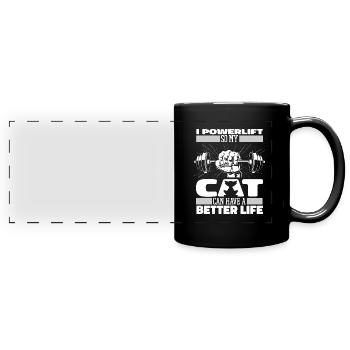 Dynamophilie Powerlifter Cat - Mug panoramique uni - noir - Devant