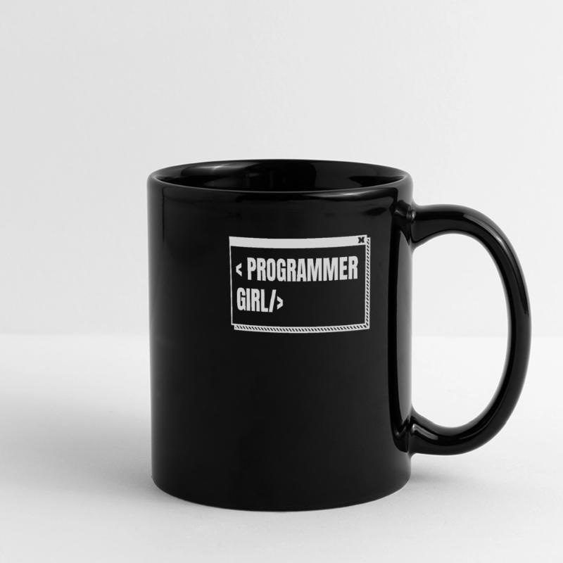 Developer Coder Programmer Girl Full Colour Panoramic Mug