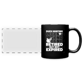 Chasse au canard Chasse au canard à la retraite - Mug panoramique uni - noir - Devant