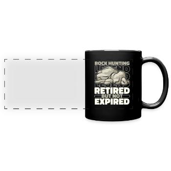 Géologue Collecteur de pierres à la retraite - Mug panoramique uni - noir - Devant
