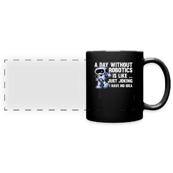 Robotique Ai Robot Drôle - Mug panoramique uni - noir - Devant