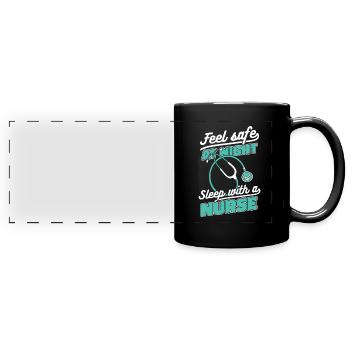 Infirmière Witzig - Mug panoramique uni - noir - Devant